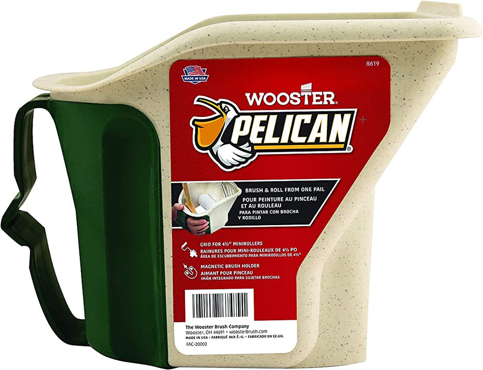 Wooster 1 qt. Balde de mano Pelican con cepillo magnético