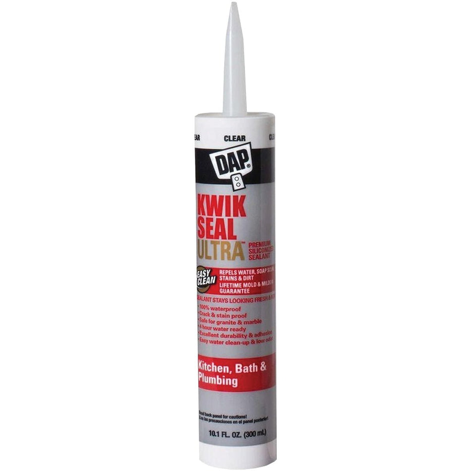 Kwik Seal Ultra Siliconized Sealant – Clear 10.1 oz.