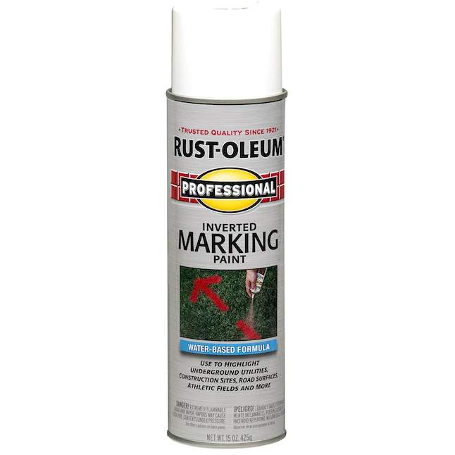 Rust-Oleum  Professional White Water-based Marking Paint (15oz, Spray Can)