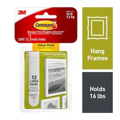 Command 12-Pack Plastic Adhesive Strip