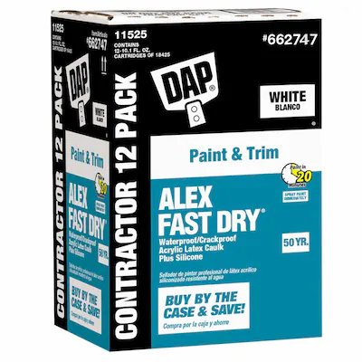 DAP Alex Fast Dry 12-Pack 10.1-oz White Masilla de látex pintable