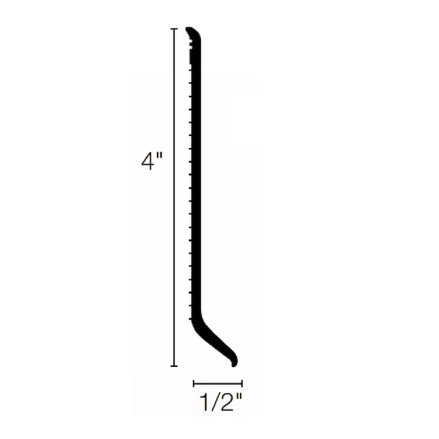 Flexco TP Rubber Cove Base Medium Gray 0.125-in T x 4-in W x 1440-in L Thermoplastic Rubber Floor Wall Base