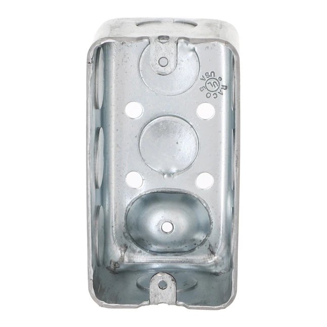 1-Gang Gray Metal New Work/Old Work Standard Handy Ceiling/Wall Electrical Box