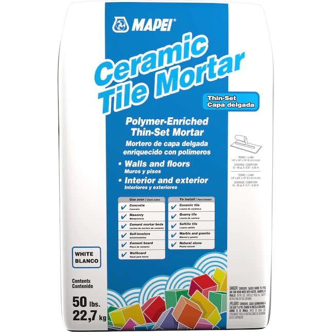 MAPEI Ceramic 50-lb White Thinset Tile Mortar