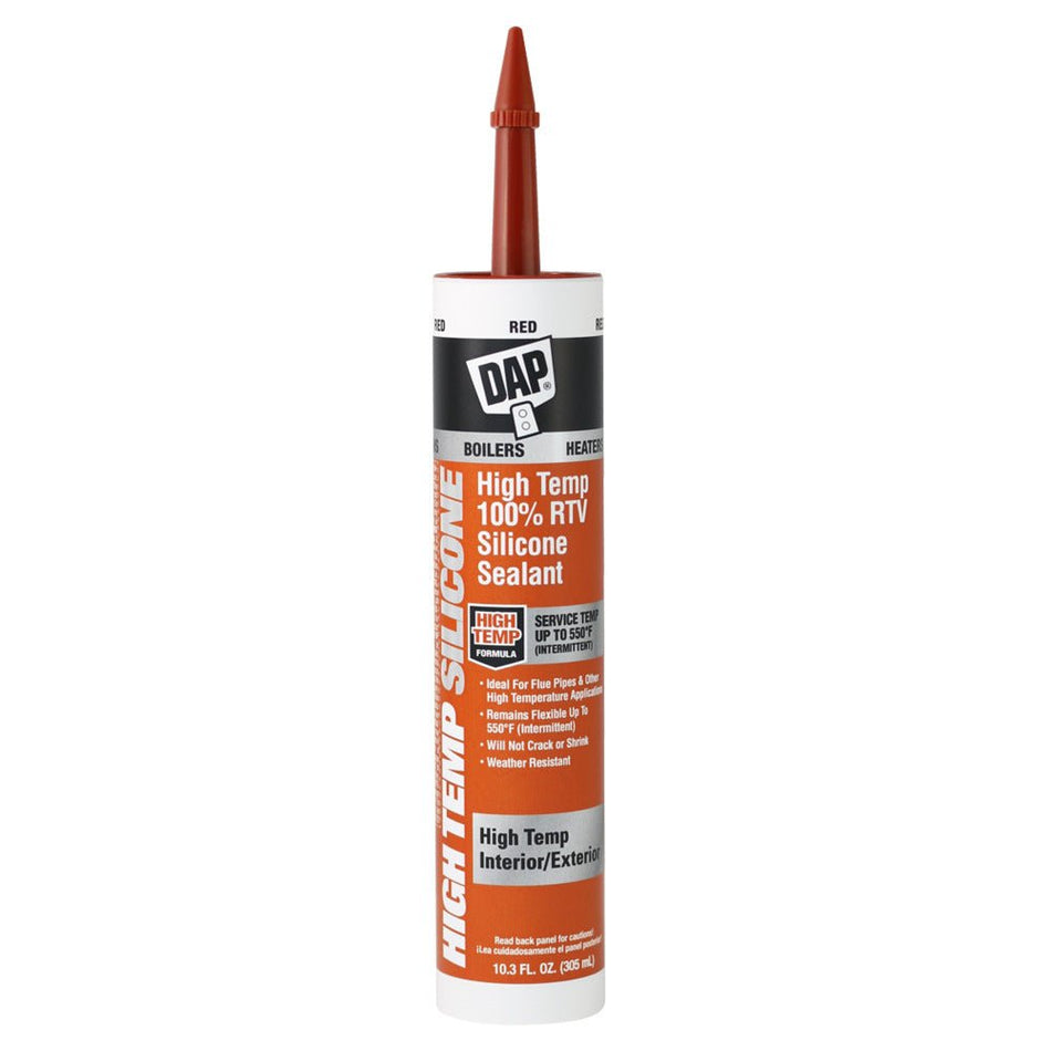 DAP High-Temp Silicone Sealant – 10.3 oz. Red