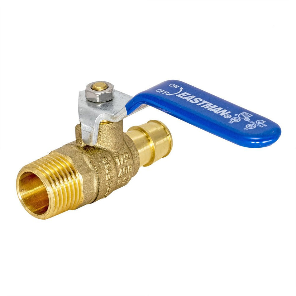 Eastman 1/2-in. MIP x 1/2-in. PEX-A Barb Lead-Free Ball Valve