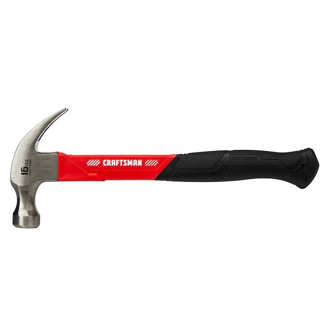 CRAFTSMAN  16-oz Smooth Face Steel Head Fiberglass Claw Hammer