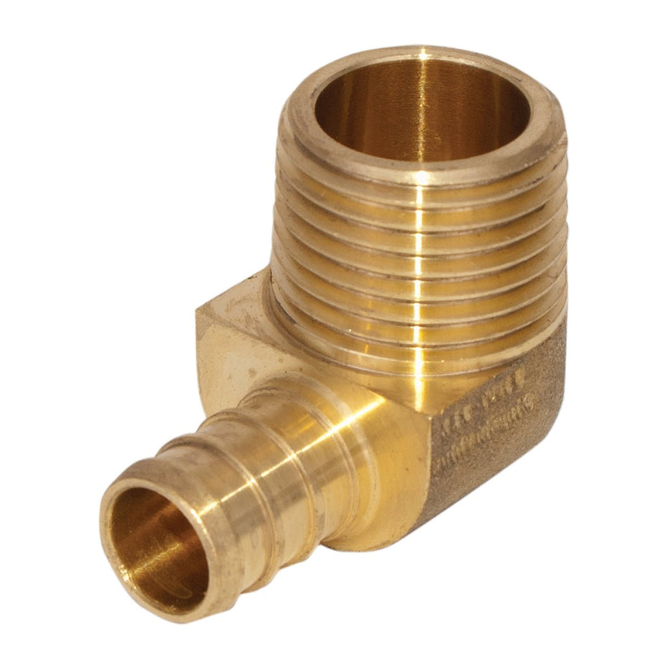 Eastman Brass Crimp PEX Male Elbow – 1/2 in. PEX x 1/2 in. MIP