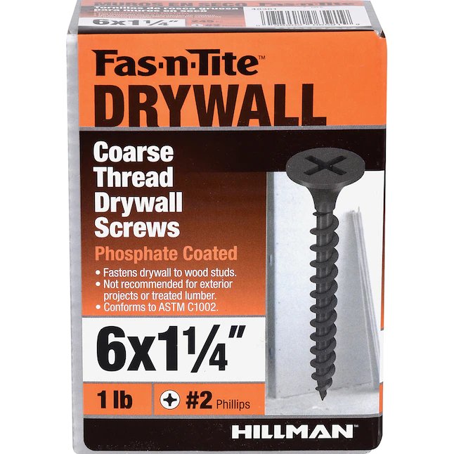 Fas-n-Tite #6 x 1-1/4-in Bugle Coarse Thread Drywall Screws