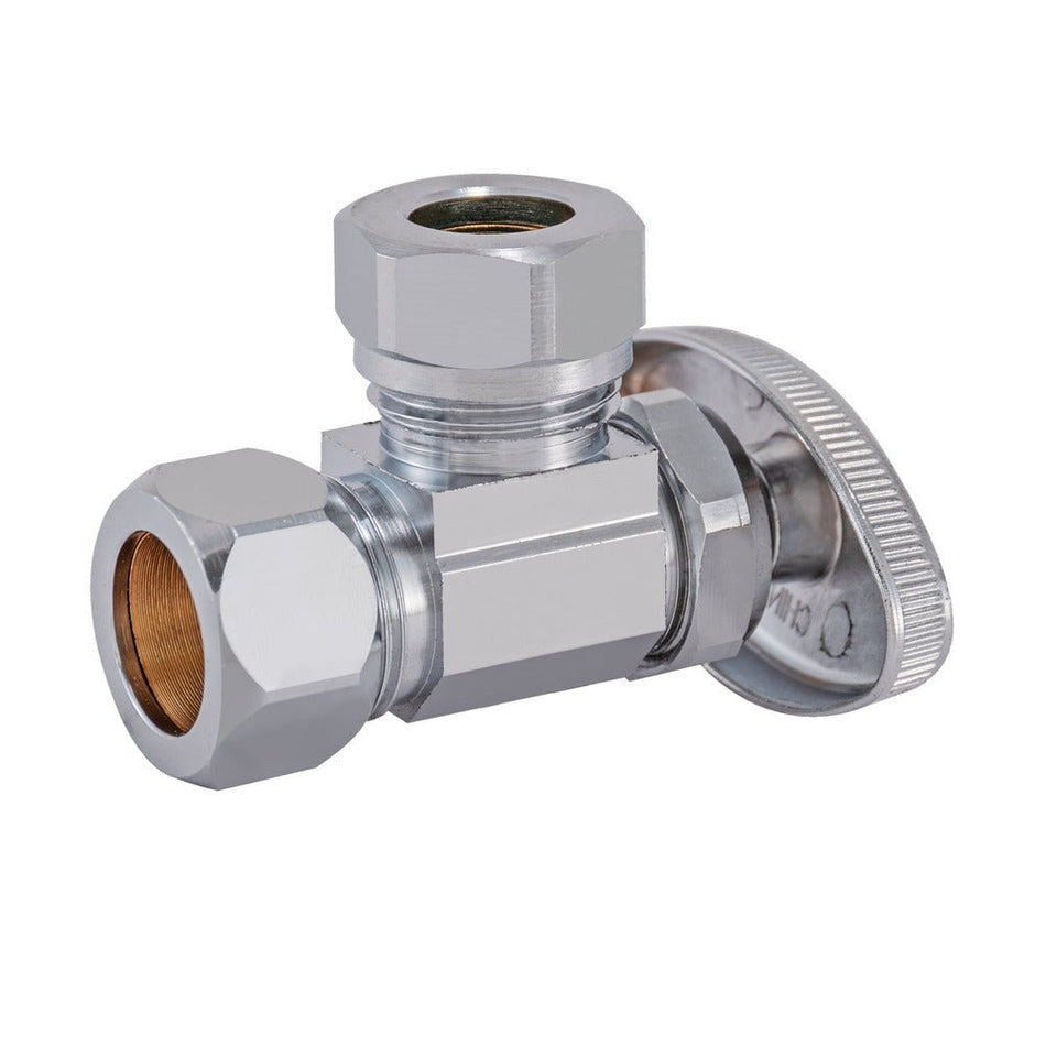 Eastman Multi-Turn Angle Stop Valve – 5/8 in. OD Comp x 1/2 in. and 7/16 in. Slip-Joint