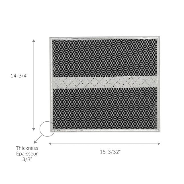 Broan Duct-Free Air Filter (Metallic/Black) 2-Pack